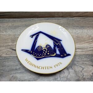 KPM 1978 Christmas Collectors Plate Weihnachten Anna Perenna Berlin West Germany